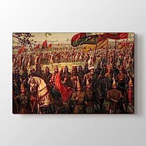 Fatih Sultan Mehmet Seferde Tablosu - Kanvas Tablo Baskı