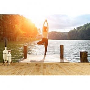 Sabaha Karşı Yoga 3D Duvar Kağıdı Modeli