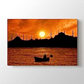 İstanbul Silüeti - Şehir Duvar Tablosu Modeli