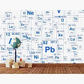 Kimyasal Elementler Okul İçin 3D Duvar Kağıdı Uygulama