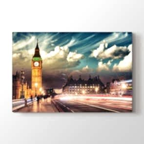 Londra'lı Bulutlar - Şehir Kanvas Tablo Modeli