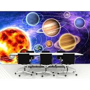 Renkli Galaksi 3 Boyutlu Duvar Kağıdı