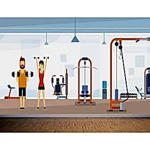 Spor ve Jimnastik Merkezi 3D Duvar Kağıdı Modeli