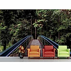 Orman Köprüsü 3 Boyutlu Duvar Kağıdı