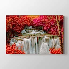 Kanchanaburi Şelalesi Tablosu | Manzara Tabloları
