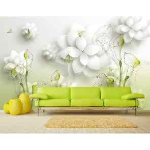 Salon Dekorasyonu - 3D Duvar Kağıdı Uygulama