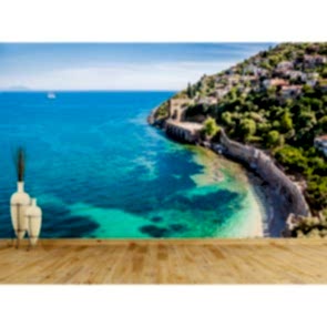 Alanya Sahilleri 3 Boyutlu Duvar Kağıdı