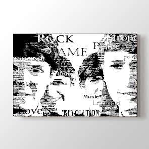 Müziğin Efsaneleri - Siyah Beyaz Duvar Tablosu