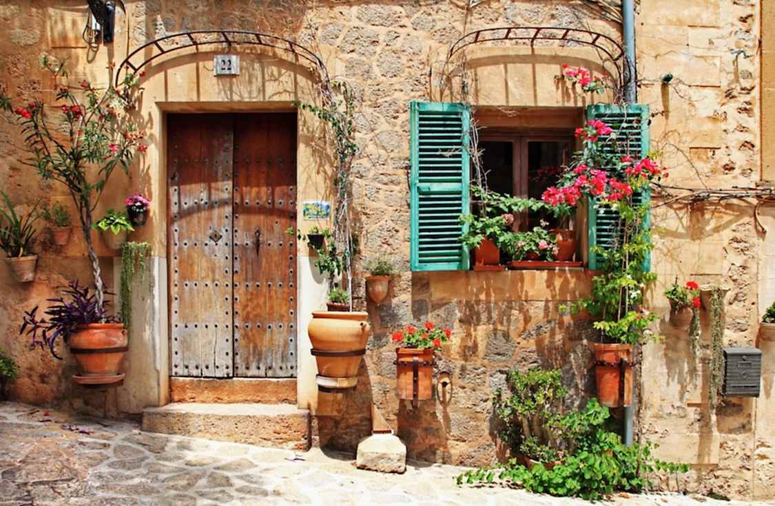 Butik Kent - Resimli Şehir Duvar Kağıdı Modeli