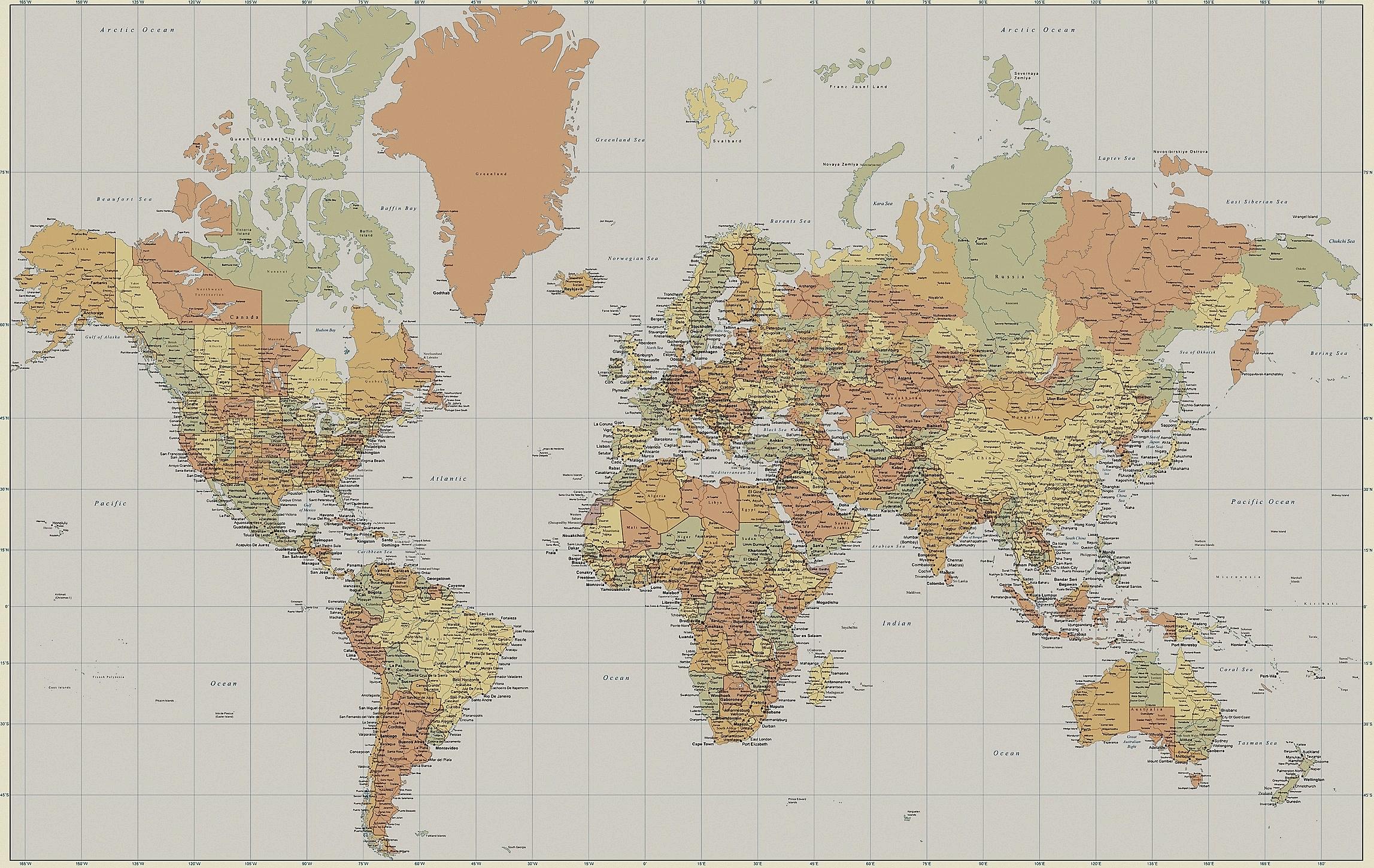 Dünya Turu Harita Duvar Kağıdı