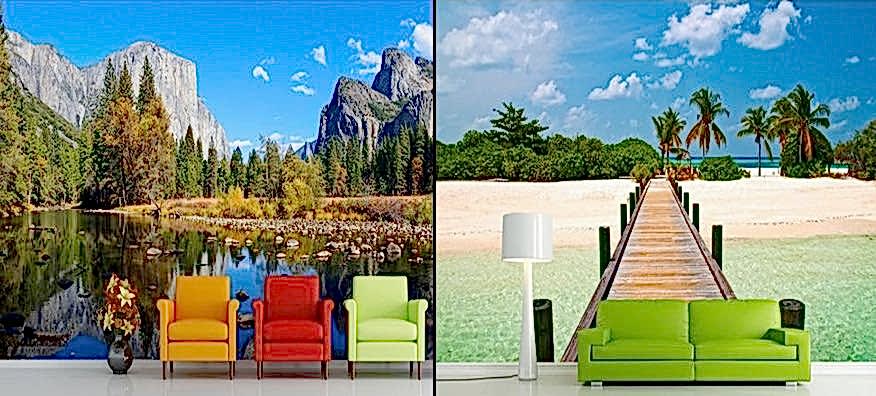 Doğa Manzara 3 Boyutlu Duvar Kağıtları