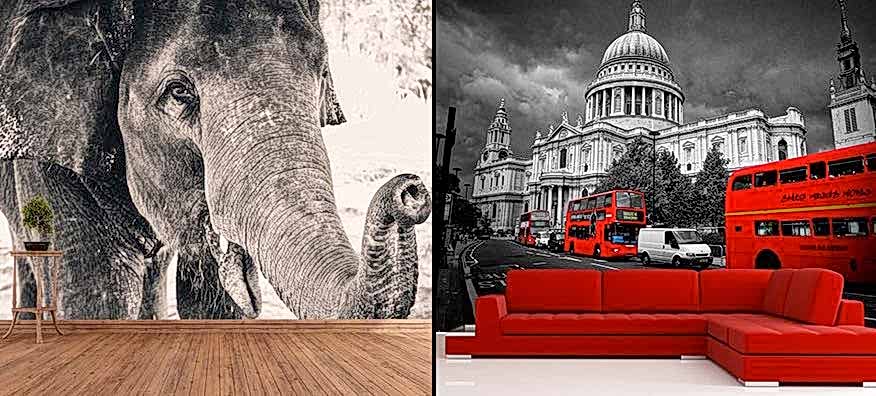 Siyah Beyaz Duvar Kağıdı Modelleri